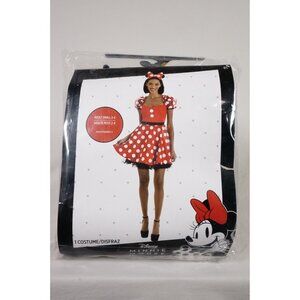 Disney Minnie Mouse Polka Dot Dress Costume Dress Up Women's SMALL 2-4 NEW!